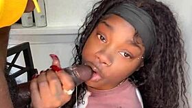 11 inch cock guy gets blowjob from evil eater keisha minaj cumshot