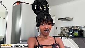 loud african teen goddess takes rough sex with massive white cock