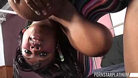 i'm ebony maserati with huge boobs and natural tits flicking da wet bean so tasty with dildo toys