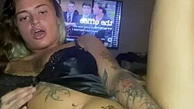 Teen goth whore fucks her tight little 18+ pussy