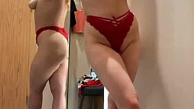 She tries first time PUBLIC MASTURBATION close up.