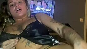 Teen goth whore fucks her tight little 18+ pussy