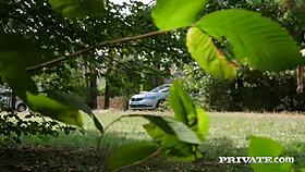 hot brunette rides cock in private thrill 😈