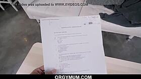 Latina Woman Receives Reward in Bedroom Scene