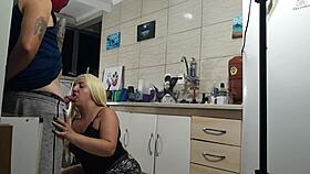 Hot mature woman in the kitchen