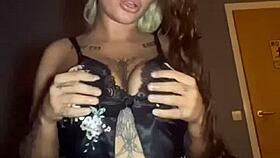 Teen goth whore fucks her tight little 18+ pussy