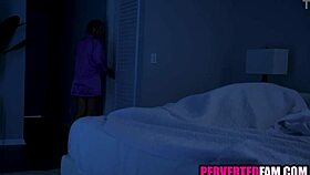 Horny Stepmom Sneaks Out To Stepson's Bedroom For Sex