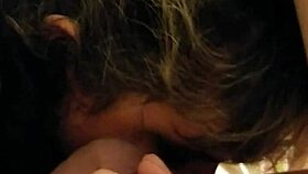 Dirty slut sucks cock and licks ass like a whore!