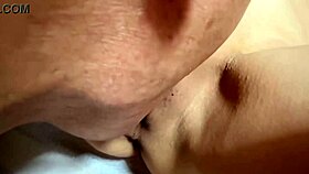 an amateur couple explores her shaved pussy 212 days after her first time