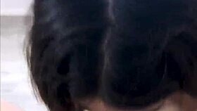 Athletic brunette enjoys first massage session