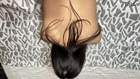 guy fucks gf in the wrong hole but she likes it and gives him permission to cum inside