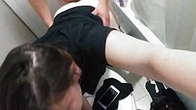 slut gets fucked in bathroom