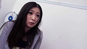 Frustrated Japanese Wife Gets First Time Uncensored MMF Threesome Creampie from Doctor