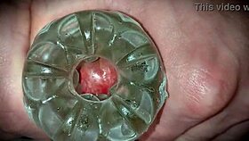 Close up oozing cum from masturbation session?