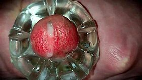 Close up oozing cum from masturbation session?