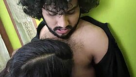 horny indian college girl sneaks to private room for boyfriend fun and moaning.