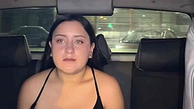 Latina amateur lets driver cum inside without condom in car