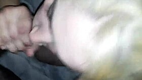 white slut sucks my dick with eager blowjob passion