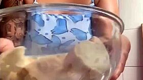 she's crazy to flash her big swollen pussy everywhere