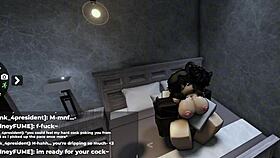 That Roblox cum-loving slut with the big ass ended up completely soaked