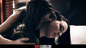 horny guy has a threesome with two young lesbians