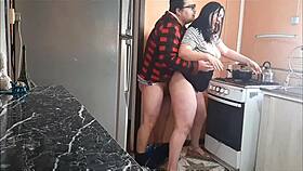 Her Stepdad Fucks Horny Stepdaughter In Kitchen