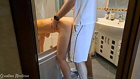 She cleaned the bath while I was there