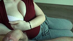 My busty wife is the goddess of handjobs