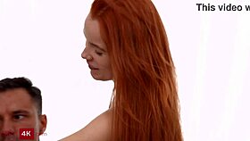 megan murkovski - horny redhead teen 18+ gets fucked by two guys