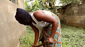 I gave her nonstop back shots in the garden