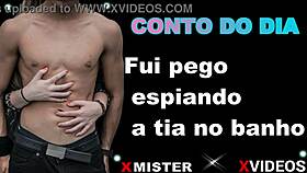 Caught spying on a steamy bath scene