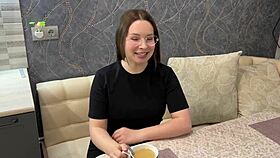 Russian couple films homemade porn with horny hardcore sex and big ass.