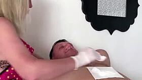 Intriguing Armpit and Nose Waxing Session