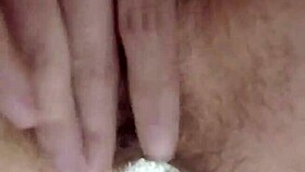 Hairy pussy drips from intense orgasm