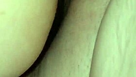 Wife taking my cock and an icicles glass dildo in her pussy at the same time