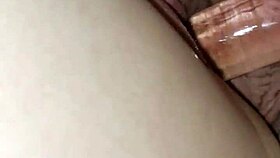 Wife taking my cock and an icicles glass dildo in her pussy at the same time