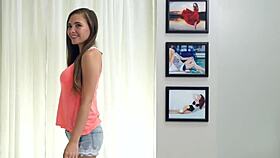 Amateur gets bound and roughly fucked during casting