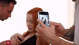 megan murkovski - horny redhead teen 18+ gets fucked by two guys