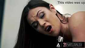 Horny Brunette Alyssa Reece Craves Anal Sex at Work