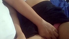 Slender Teen Girl Riding Hard Pole Oral