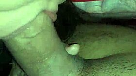 Intense blowjob on huge cock!