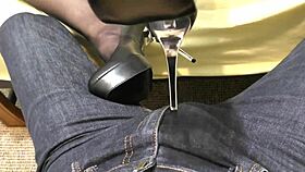 Shoe Job By Silver Super Highheels With Cum On Her Feet In Shoes