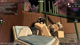 The sexy elf girl and I fucked all over the sauna, creampie included! 😏🔥