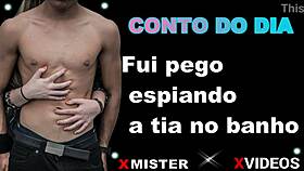 Caught spying on a steamy bath scene