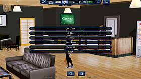 Exploring the harem hotel in this game adventure