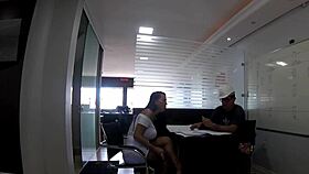 latina milf breaks cock on construction site with anal creampie