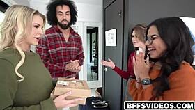 Best buddies celebrate friendsgiving with a naughty game