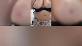 I shake my big tits while masturbating