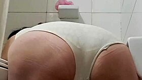 Wife Washing Peeing And Showing Ass