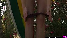 Milf's Small Tits Exposed in Sexy Outdoor Posing